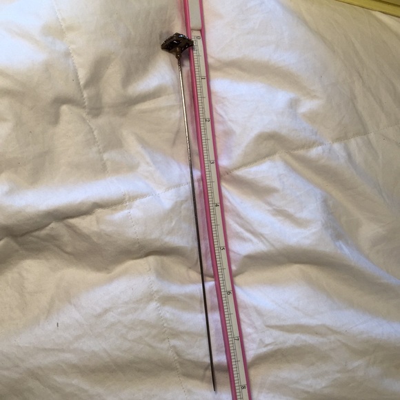 Antique rhinestone 8” hat pin - Picture 2 of 8